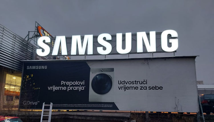 Samsung 3D slova velikog formata Samsung 3D slova velikog formata